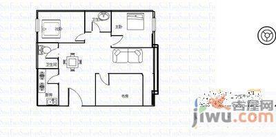倚能金河家园3室2厅2卫107㎡户型图