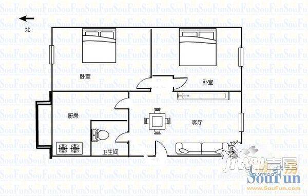银静花园4室2厅1卫户型图