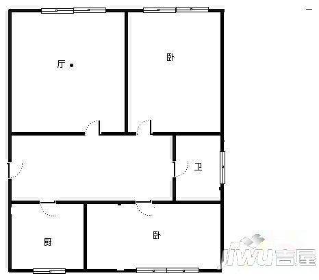 金康苑2室2厅1卫68㎡户型图
